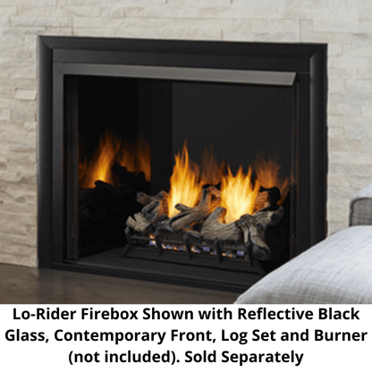 Monessen Lo-Rider 42" Clean Face Vent Free Gas Firebox With Multi-tonal Gray Stacked Traditional Fiber Interior Panels