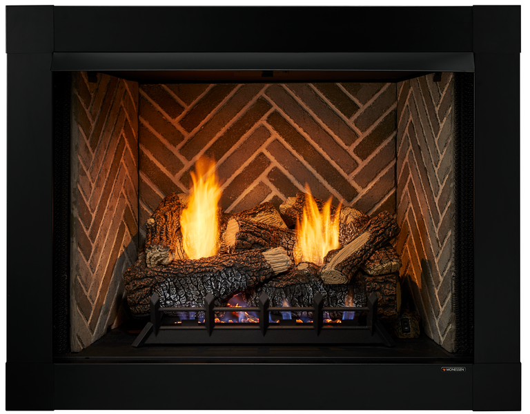 Monessen Attribute 42" Universal Circulating Vent Free Firebox With Radiant Face and Multitonal Brown Reversible Interior Panels
