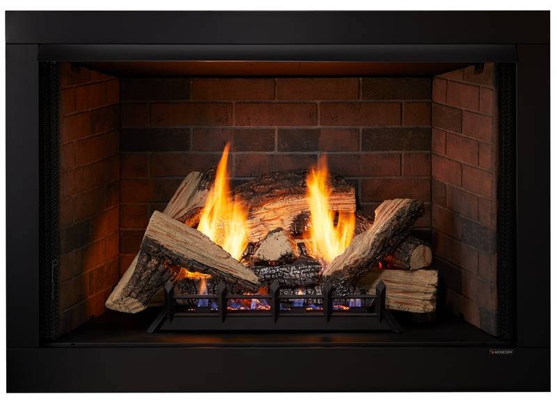 Monessen Attribute 42" Universal Circulating Vent Free Firebox With Radiant Face and Multitonal Brown Reversible Interior Panels