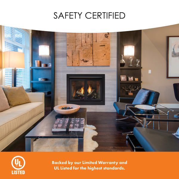 Monessen Attribute 42" Universal Circulating Vent Free Firebox With Radiant Face and Multitonal Brown Reversible Interior Panels