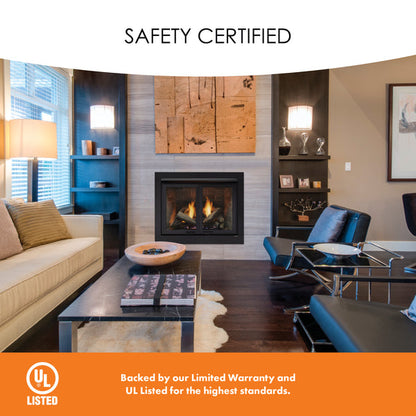 Monessen Attribute 42" Universal Circulating Vent Free Firebox With Radiant Face and Multitonal Brown Reversible Interior Panels