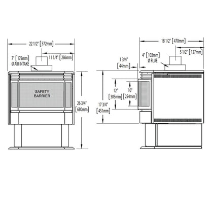 Napoleon 23" Haliburton Direct Vent Gas Stove