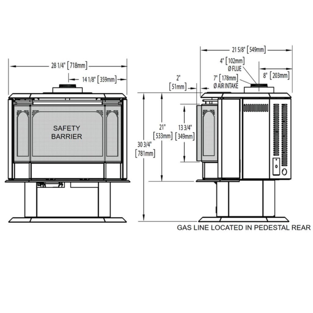 Napoleon 28" Havelock Direct Vent Gas Stove