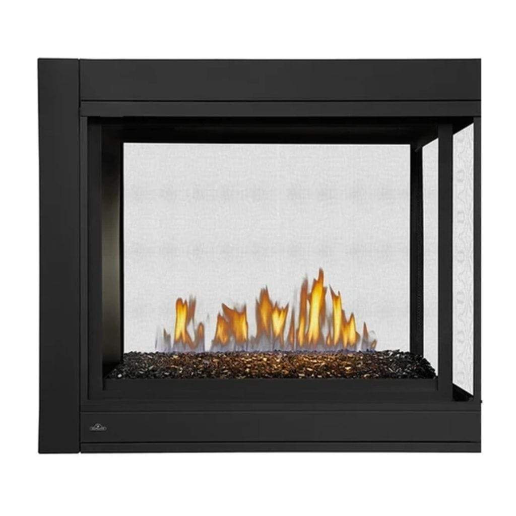 Napoleon Ascent 43" Multi-View Direct Vent Peninsula Gas Fireplace with Glass Bed