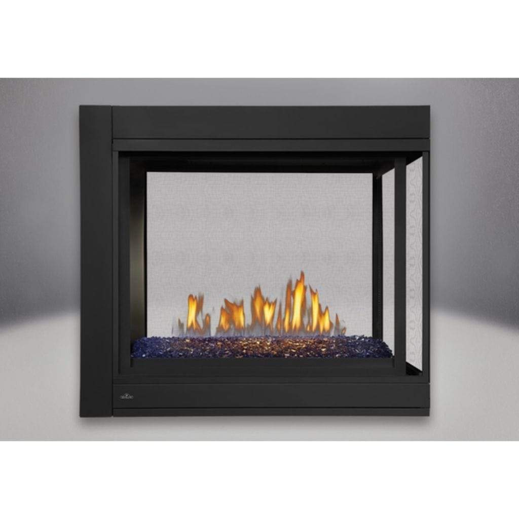 Napoleon Ascent 43" Multi-View Direct Vent Peninsula Gas Fireplace with Glass Bed