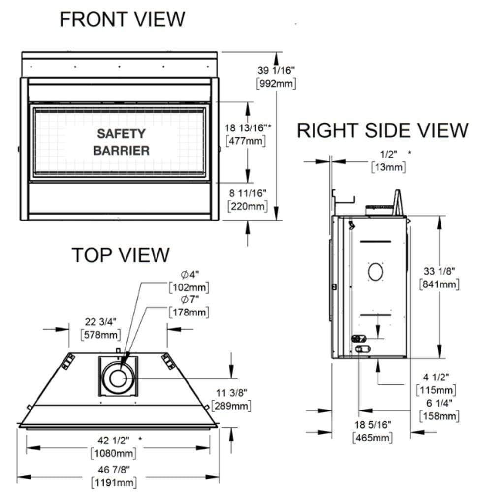 Napoleon Ascent Linear Series 46" Direct Vent Gas Fireplace