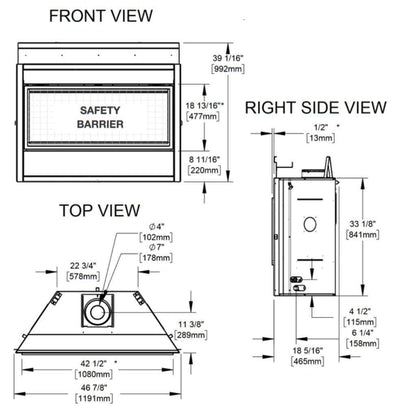 Napoleon Ascent Linear Series 46" Direct Vent Gas Fireplace