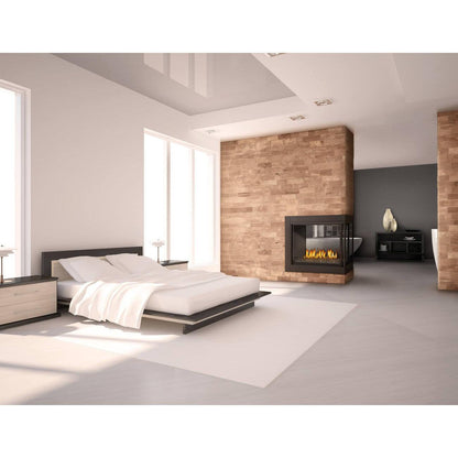 Napoleon Ascent Multi-View 43" Electronic Ignition, Natural Gas Direct Vent Peninsula Fireplace With Logs