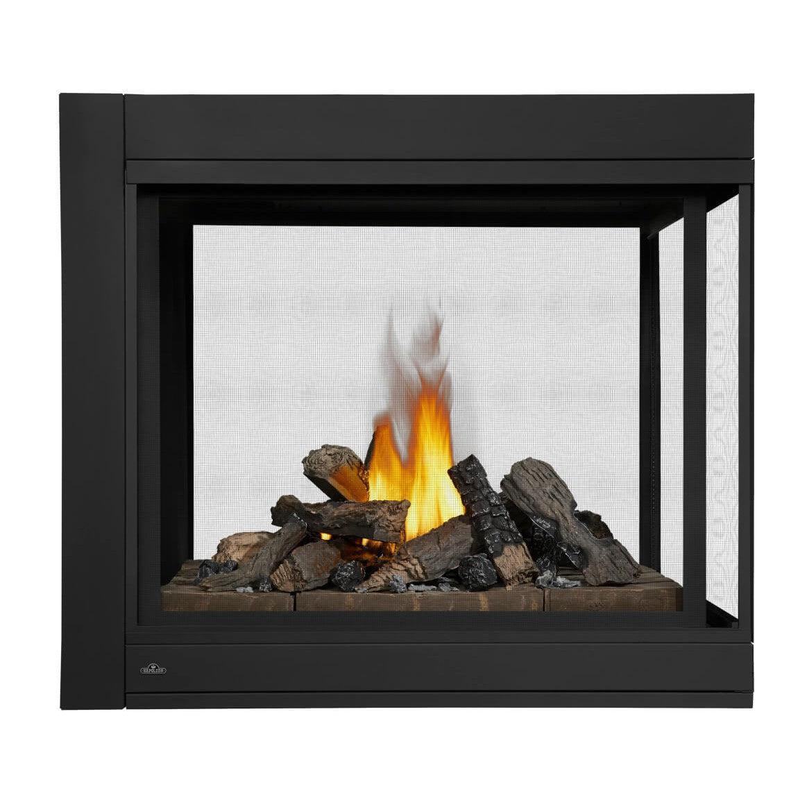 Napoleon Ascent Multi-View 43" Electronic Ignition, Natural Gas Direct Vent Peninsula Fireplace With Logs