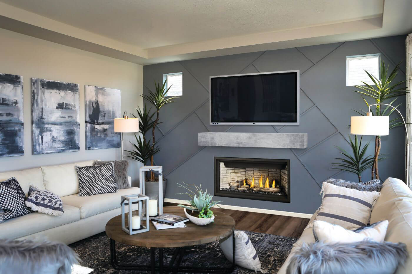 Napoleon Ascent Premium 42" Electronic Ignition, Natural Gas Direct Vent Linear Fireplace