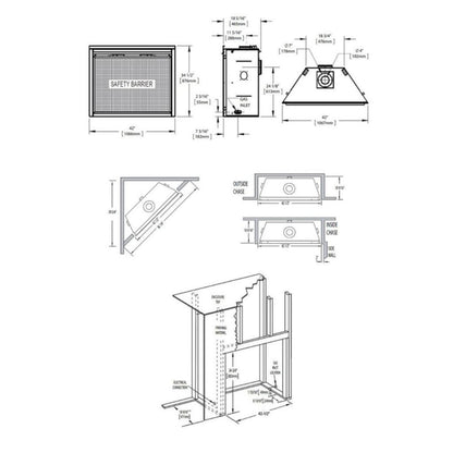 Napoleon B42 Ascent 42" Direct Vent Gas Fireplace