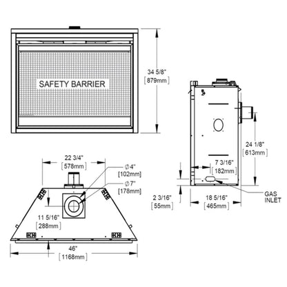 Napoleon B46 Ascent 46" Direct Vent Gas Fireplace