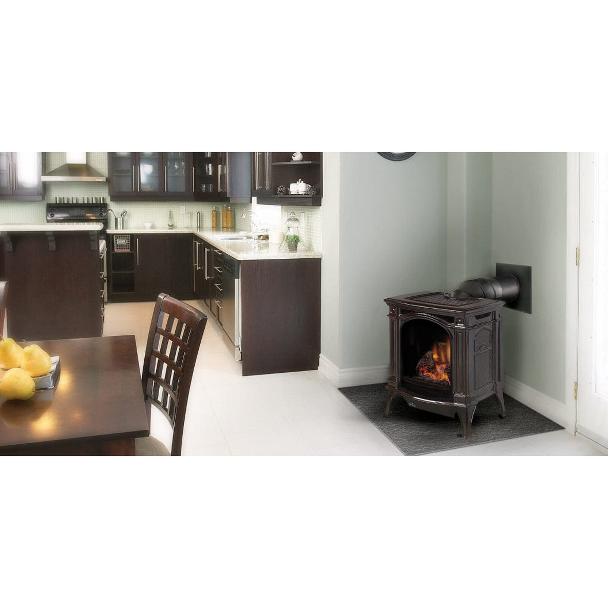 Napoleon Bayfield 24" Metallic Black Direct Vent Cast Iron Gas Stove