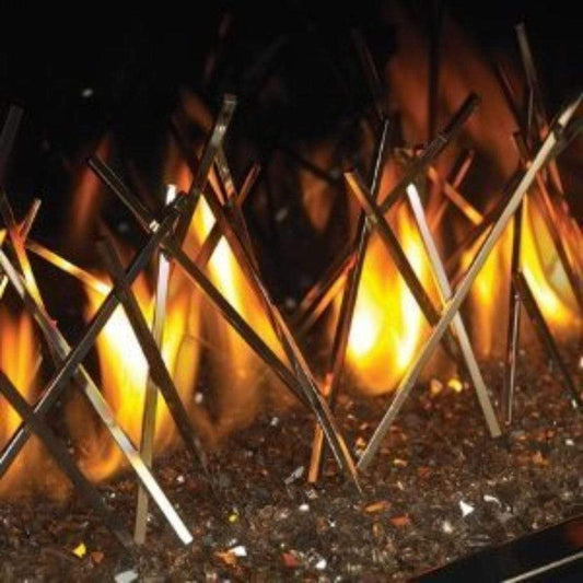 Napoleon Nickel Plated Stix Designer Fire Art for Direct Vent Fireplace (Set of 2)
