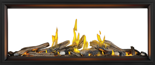Napoleon Tall Linear Vector 62" See Through Direct Vent Natural Gas Fireplace With Luminous Logs