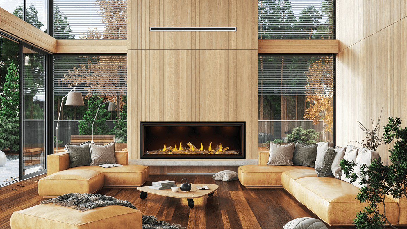 Napoleon Tall Linear Vector 74" Single Sided Direct Vent Natural Gas Fireplace