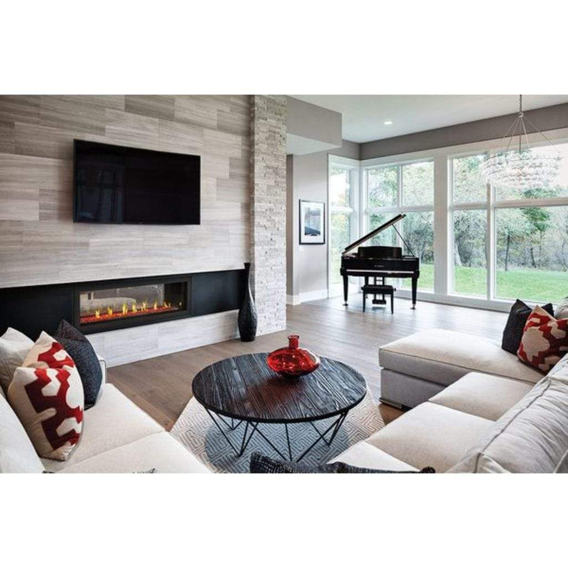 Napoleon Vector 74" See Through Direct Vent Natural Gas Linear Fireplace