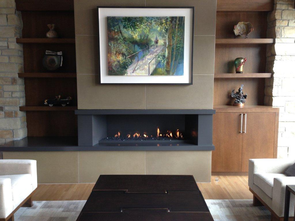 Mason-Lite 48" Linear Gas Fireplace (No Trough) - 12" B-Vent