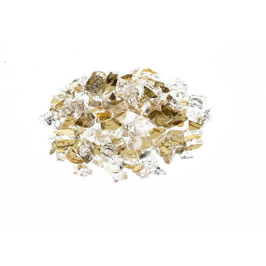 Prism Hardscapes 1/4" Reflective Golden Metallic Fire Glass