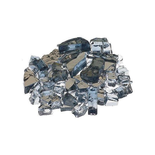 Prism Hardscapes 1/4" Reflective Smoke Black Metallic Fire Glass