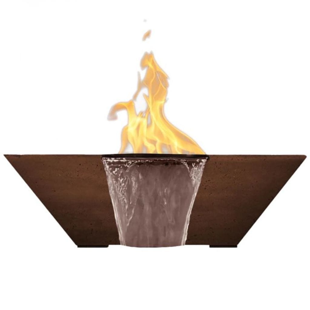 Prism Hardscapes 29" Lombard-P Concrete Gas Fire Pit & Water Bowl