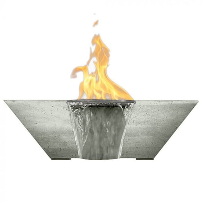 Prism Hardscapes 29" Lombard-P Concrete Gas Fire Pit & Water Bowl