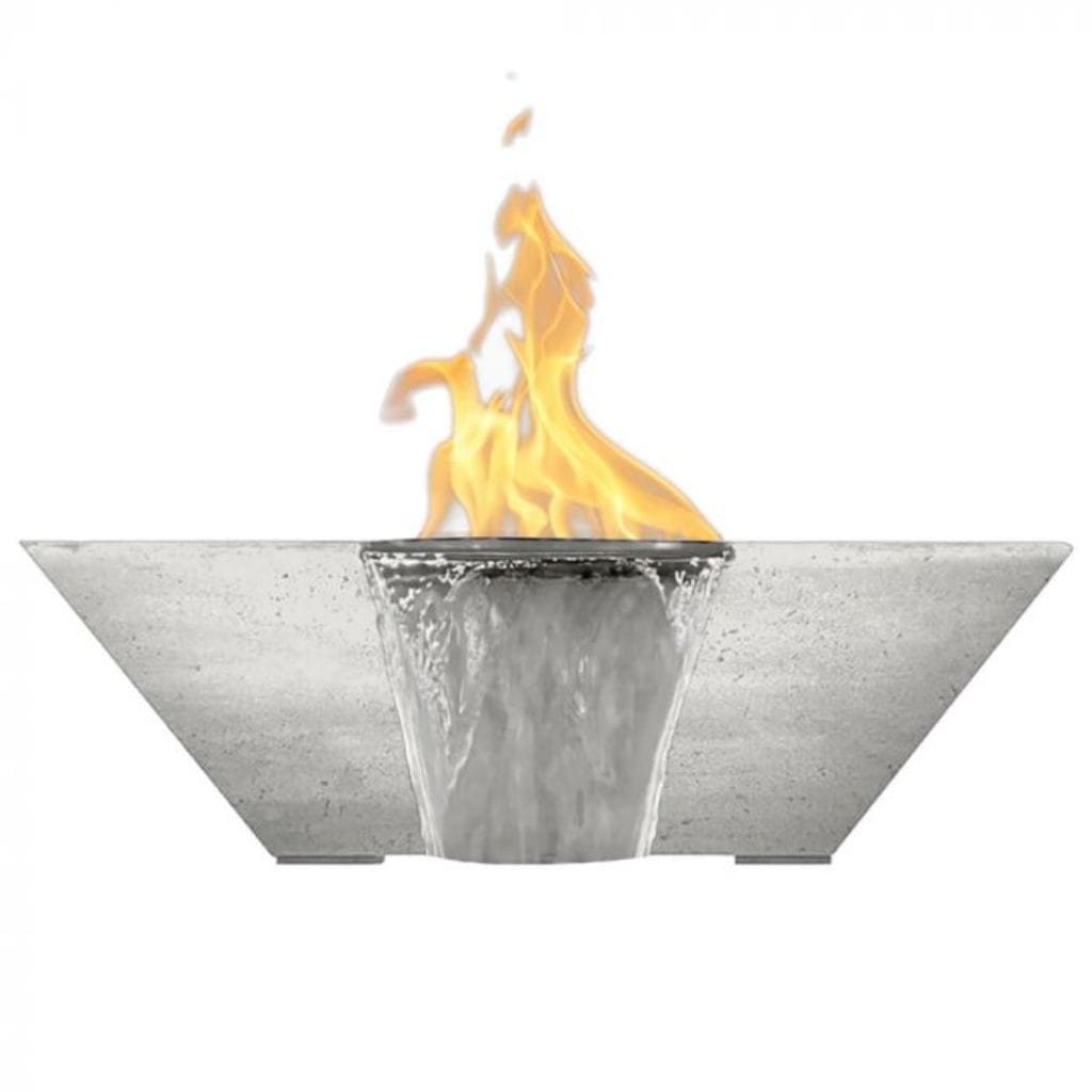 Prism Hardscapes 29" Lombard-P Concrete Gas Fire Pit & Water Bowl