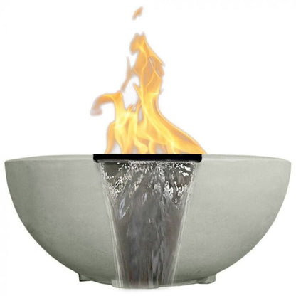 Prism Hardscapes 29" Moderno 2-P Round Concrete Gas Fire Pit & Water Bowl