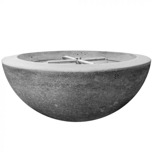 Prism Hardscapes 29" Pewter Moderno 2 Round Concrete Natural Gas Fire Pit Bowl