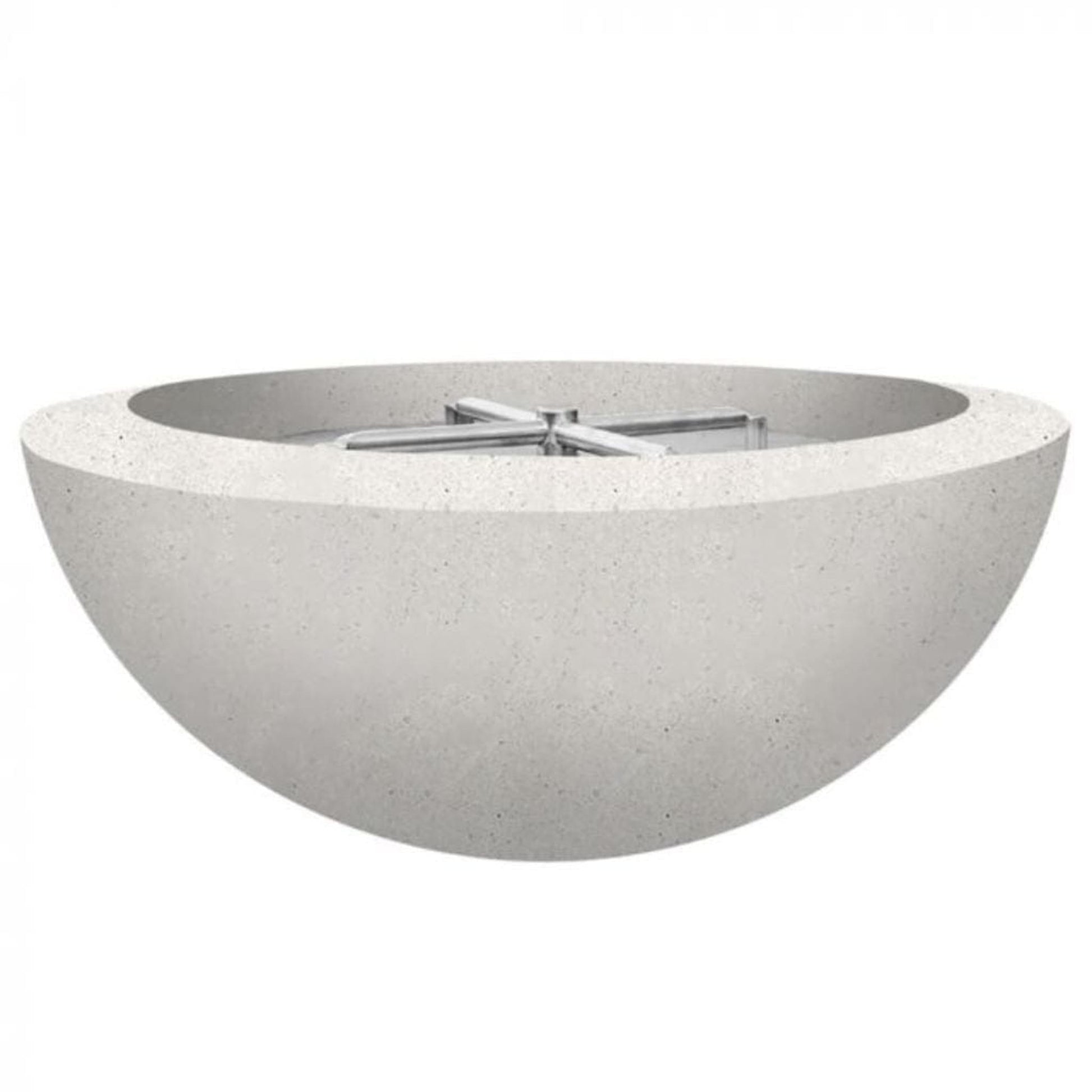 Prism Hardscapes 29" Ultra White Moderno 2 Round Concrete Natural Gas Fire Pit Bowl