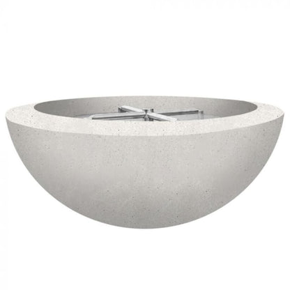 Prism Hardscapes 29" Ultra White Moderno 2 Round Concrete Natural Gas Fire Pit Bowl