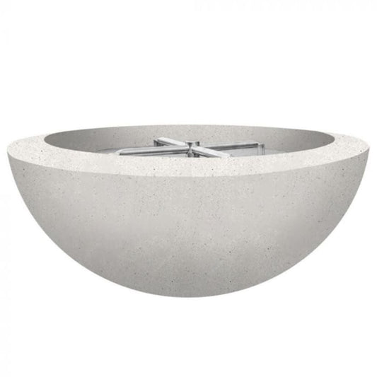 Prism Hardscapes 29" Ultra White Moderno 2 Round Concrete Natural Gas Fire Pit Bowl