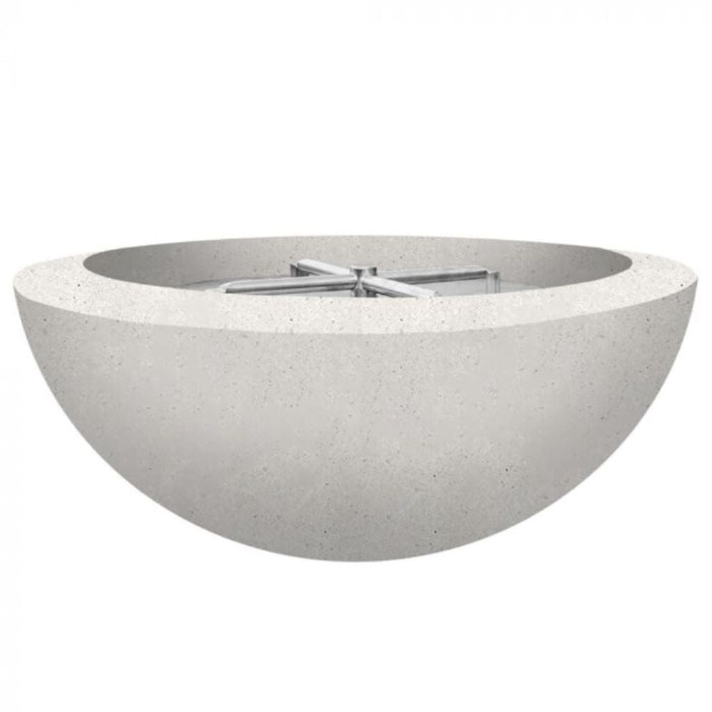 Prism Hardscapes 29" Ultra White Moderno 2 Round Concrete Propane Fire Pit Bowl