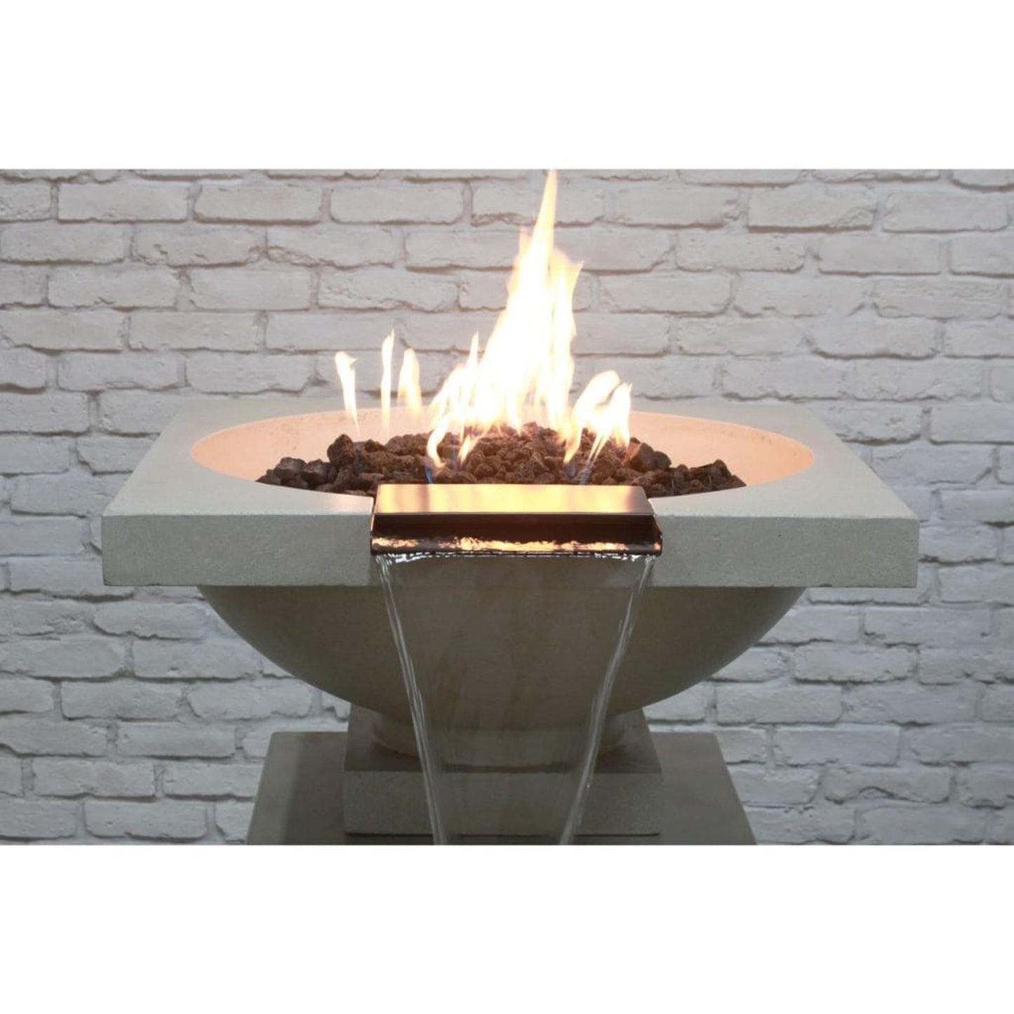 Prism Hardscapes Ibiza 31" Café Match-Lit Natural Gas Fire Pit & Water Bowl