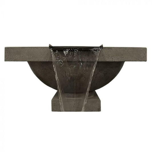 Prism Hardscapes Ibiza 31" Pewter Match-Lit Natural Gas Fire Pit & Water Bowl