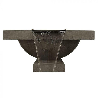 Prism Hardscapes Ibiza 31" Pewter Match-Lit Natural Gas Fire Pit & Water Bowl