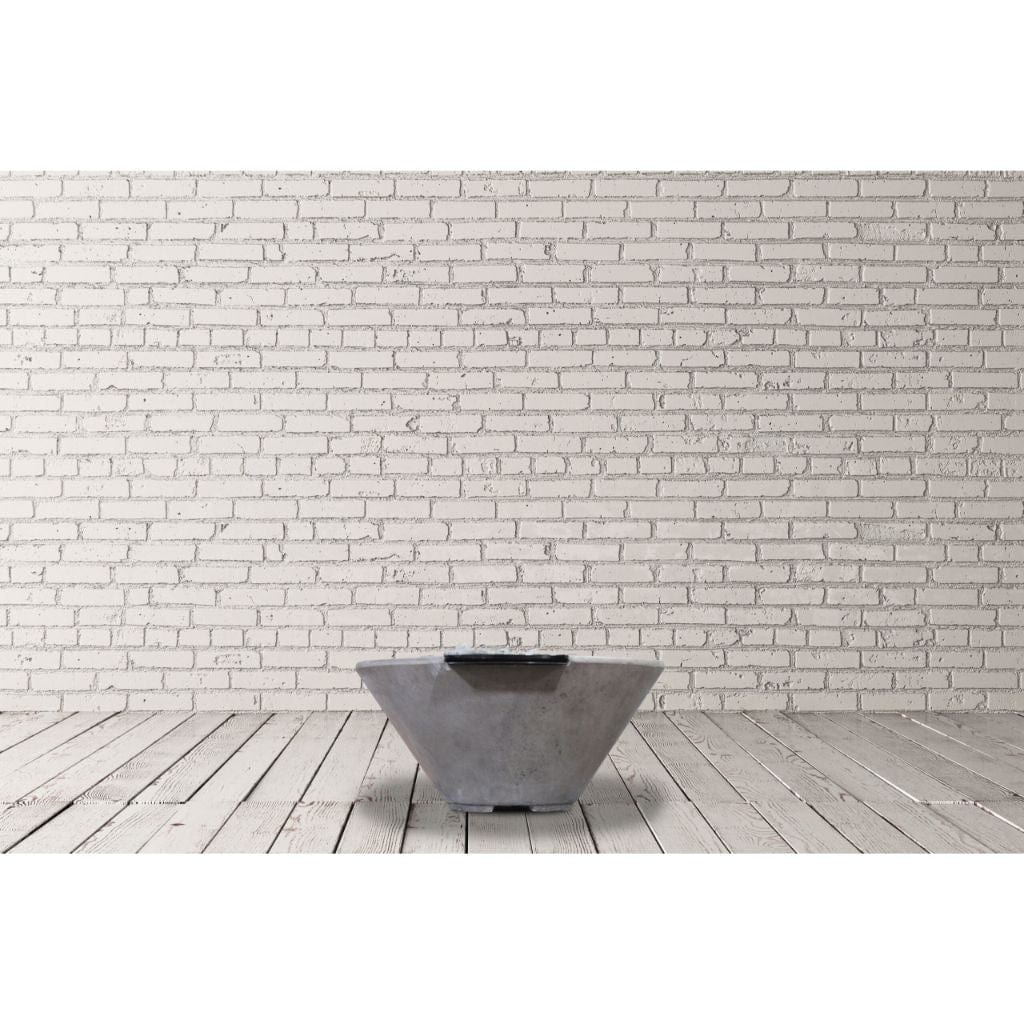 Prism Hardscapes 32" Verona Round Concrete Gas Fire Pit & Water Bowl