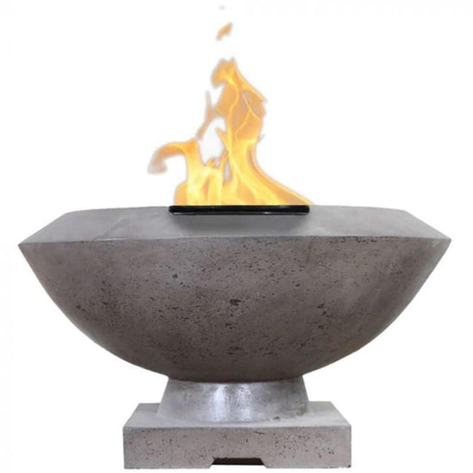 Prism Hardscapes 33" Toscano Round Concrete Gas Fire Pit Bowl