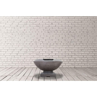 Prism Hardscapes Toscano 33" Coastal Round Glass Fiber Reinforced Cement Liquid Propane Fire Pit & Water Bowl