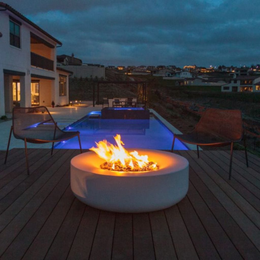 Prism Hardscapes 36" Glow Round Concrete Gas Fire Pit Bowl