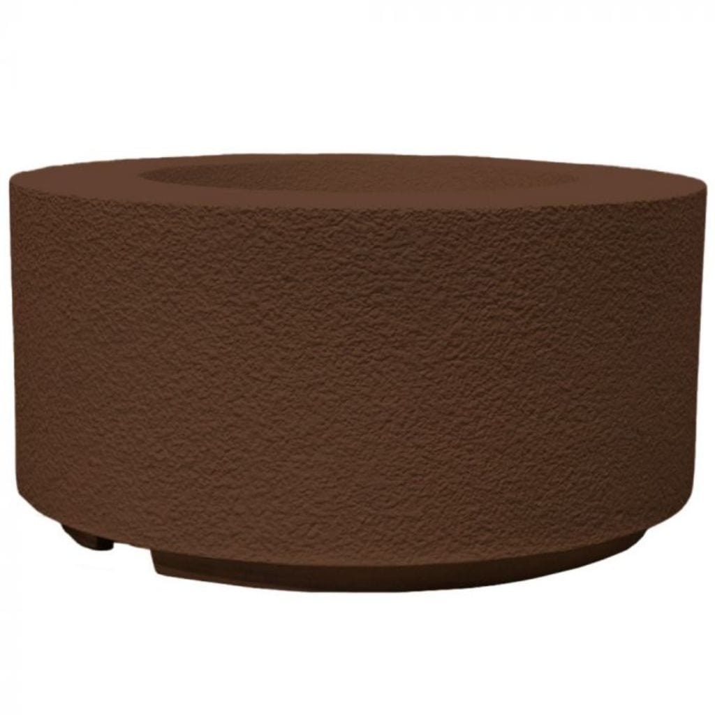 Prism Hardscapes Tuscany Cilindro 36" Café Round Glass Fiber Reinforced Cement Natural Gas Fire Pit Bowl