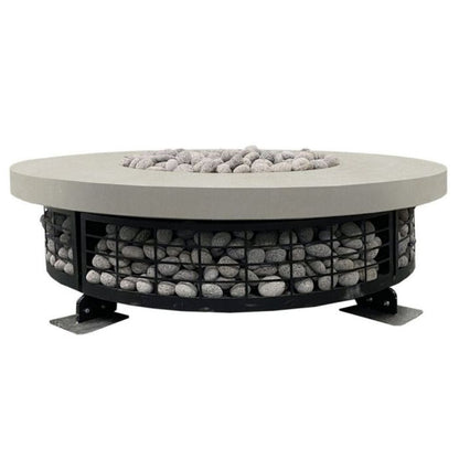 Prism Hardscapes 54" Fuego Round Concrete Natural Gas Fire Pit Table