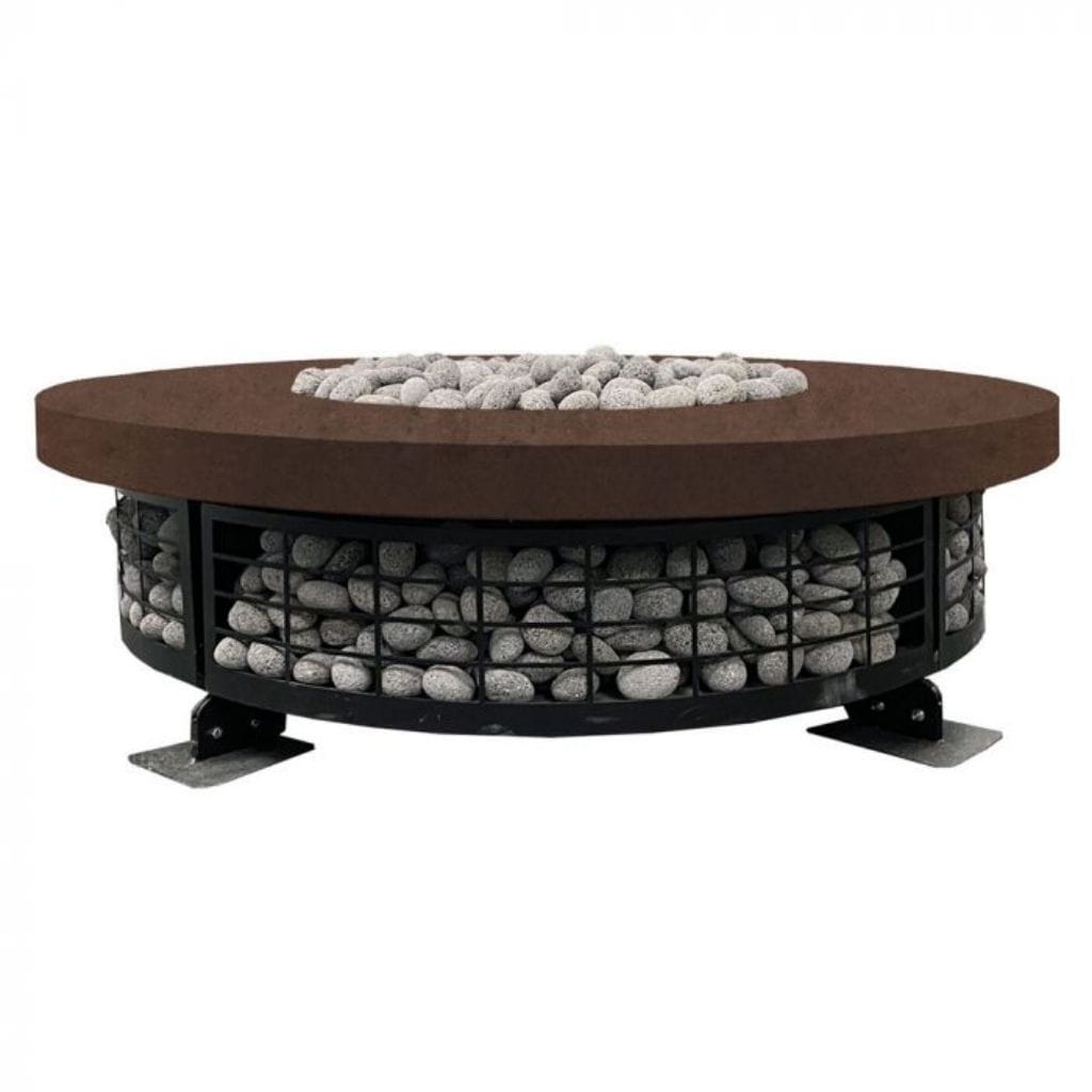 Prism Hardscapes 54" Fuego Round Concrete Natural Gas Fire Pit Table