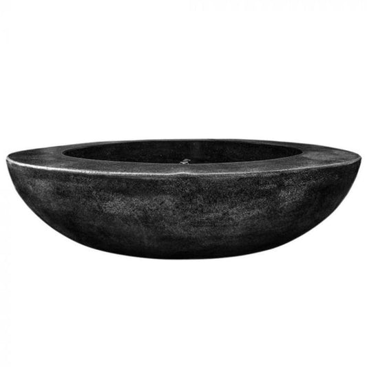 Prism Hardscapes 70" Ebony Moderno 70 Round Electronic Ignition Concrete Propane Fire Pit Bowl
