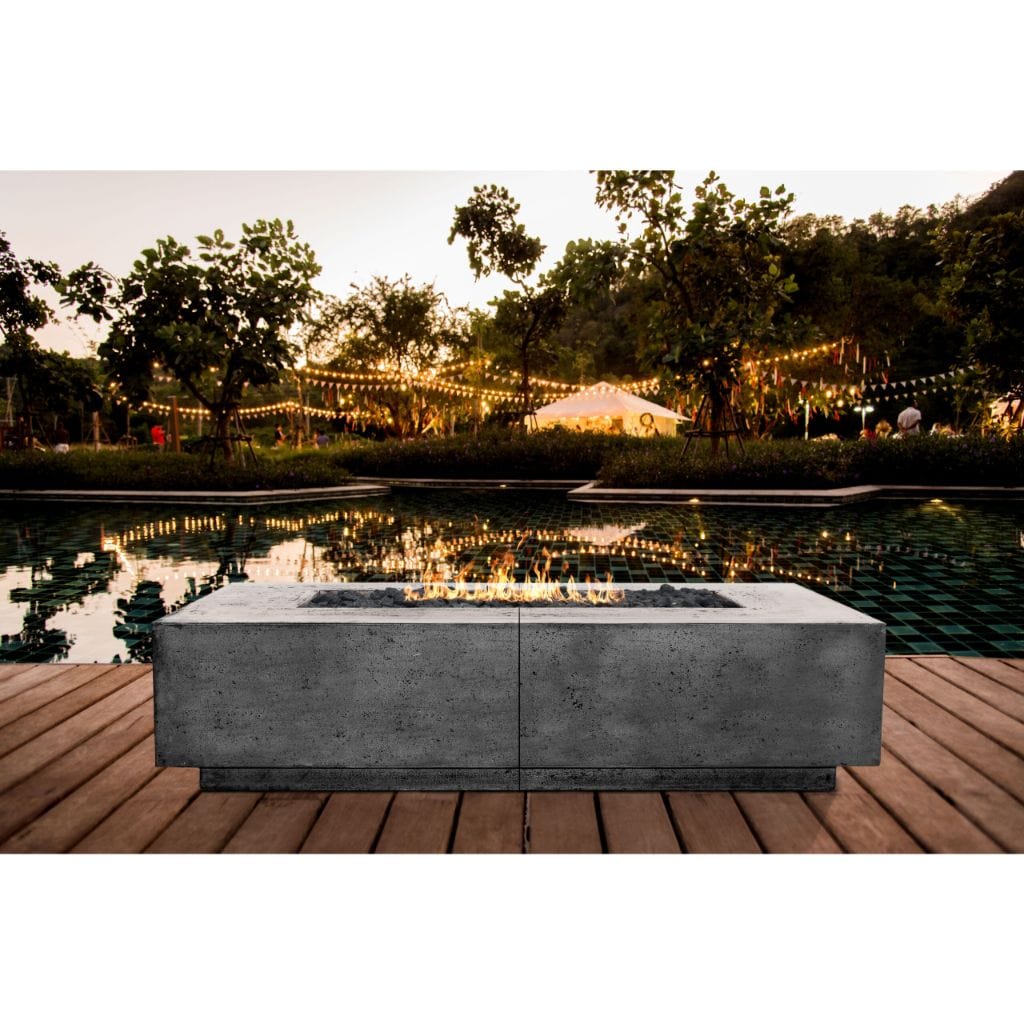 Prism Hardscapes 72" Largo 72 Concrete Gas Fire Pit Table