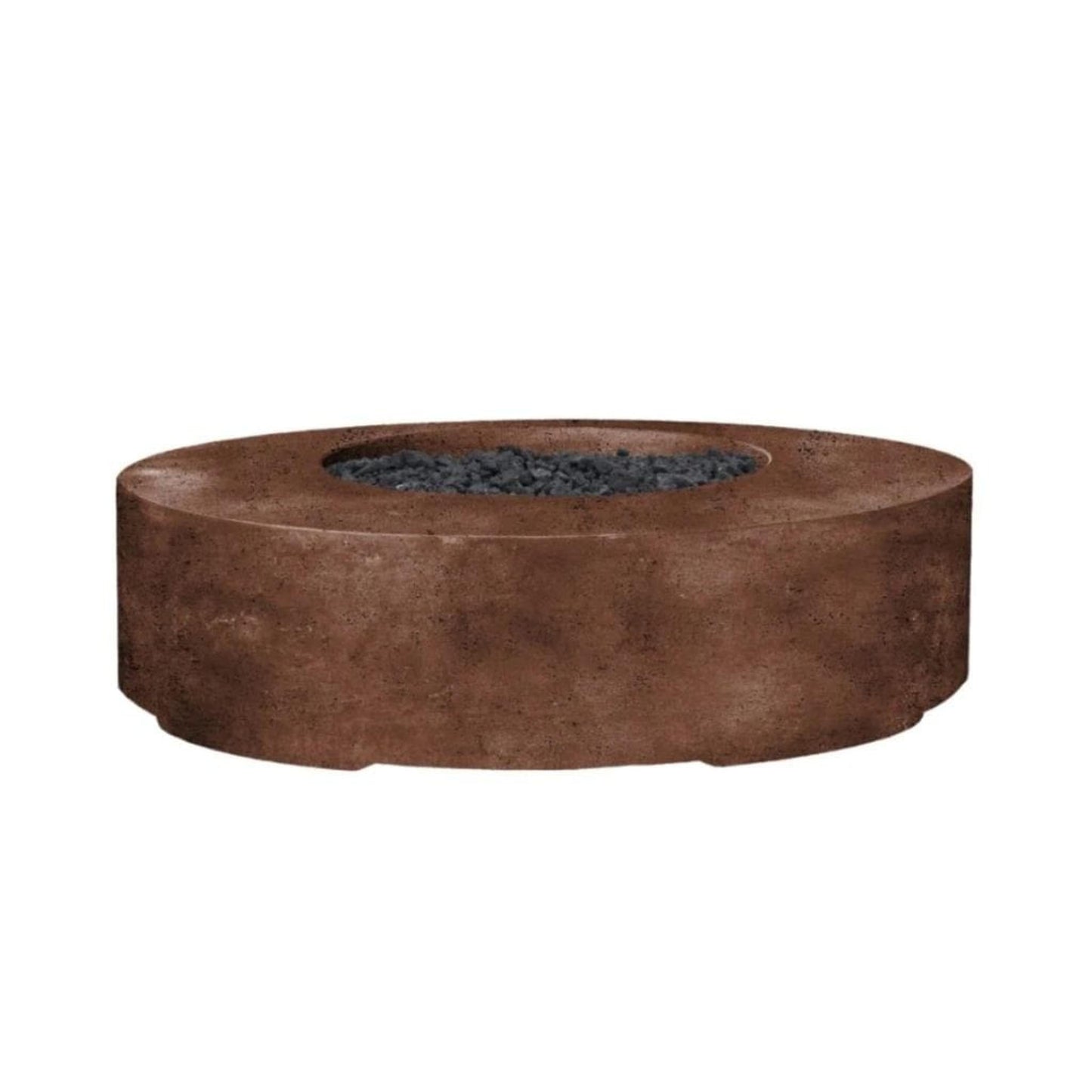Prism Hardscapes 80" Cafe Rotondo 80 Round Electronic Ignition Concrete Propane Fire Pit Bowl