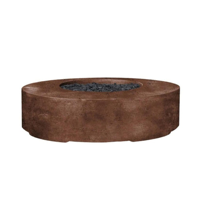 Prism Hardscapes 80" Cafe Rotondo 80 Round Electronic Ignition Concrete Propane Fire Pit Bowl
