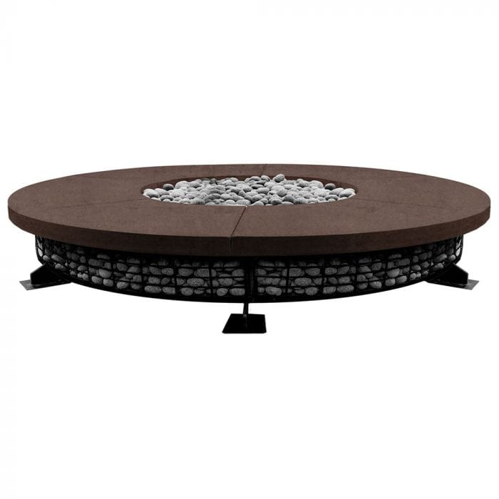 Prism Hardscapes 89" Fuego Round Concrete Natural Gas Fire Pit Table