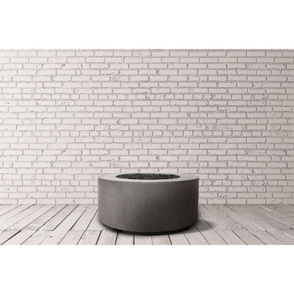 Prism Hardscapes Cilindro 36" Coastal Round Glass Fiber Reinforced Cement Liquid Propane Fire Pit Bowl