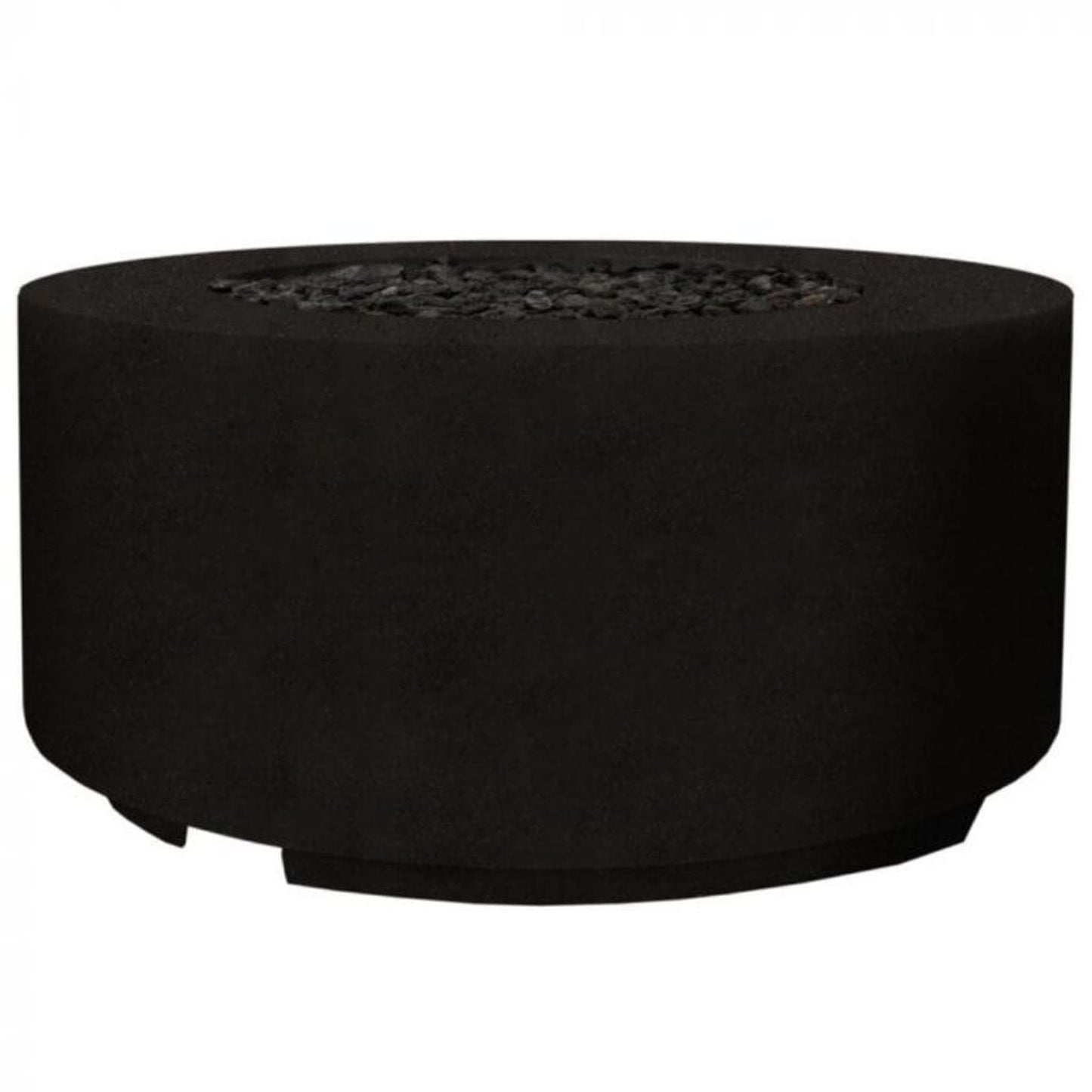 Prism Hardscapes Cilindro 36" Ebony Round Glass Fiber Reinforced Cement Liquid Propane Fire Pit Bowl